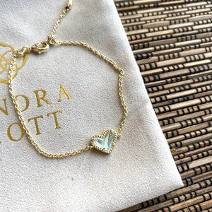 Kendra Scott Ari Heart Gold Dichroic Bracelet